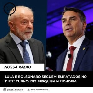 Leia mais sobre o artigo Lula e Flávio Bolsonaro seguem empatados no 1° e 2° turno, diz pesquisa Meio/Ideia