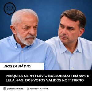 Leia mais sobre o artigo Flávio Bolsonaro tem 46% e Lula, 44%, dos votos válidos no 1º turno