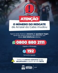 Leia mais sobre o artigo Resgate Municipal de Arraial do Cabo passa a contar com Central de Atendimento única