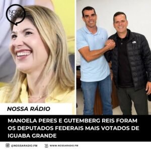 Leia mais sobre o artigo Manoela Peres e Gutemberg Reis foram os Deputados Federais mais votados de Iguaba Grande