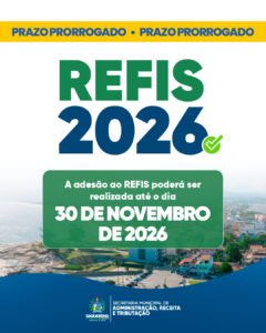 Leia mais sobre o artigo Prefeitura de Saquarema prorroga prazo para adesão ao REFIS 2026